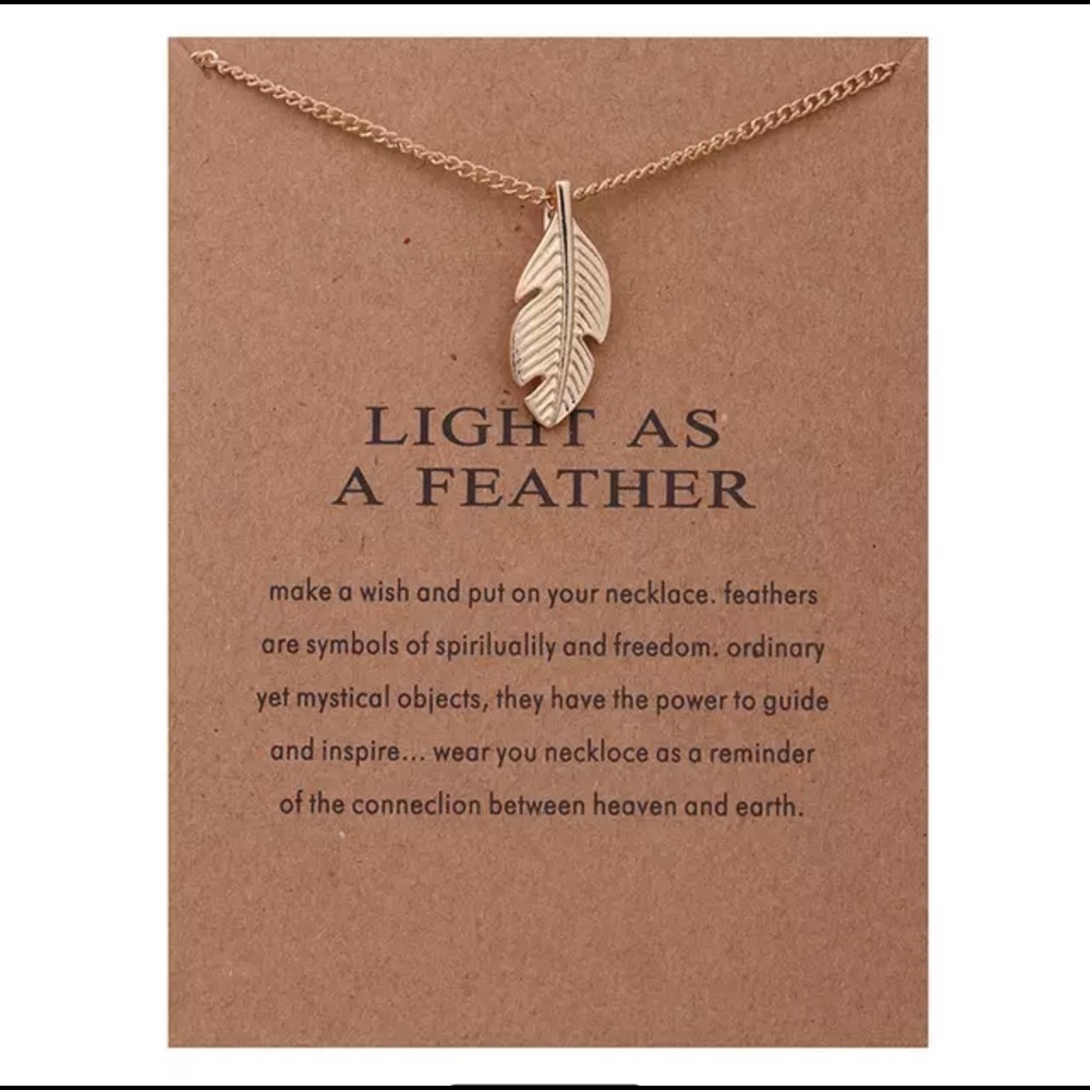 Gold Plated Feather Necklace